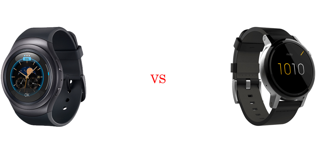 Samsung Gear S2 versus‏ Moto 360 (2015) 2